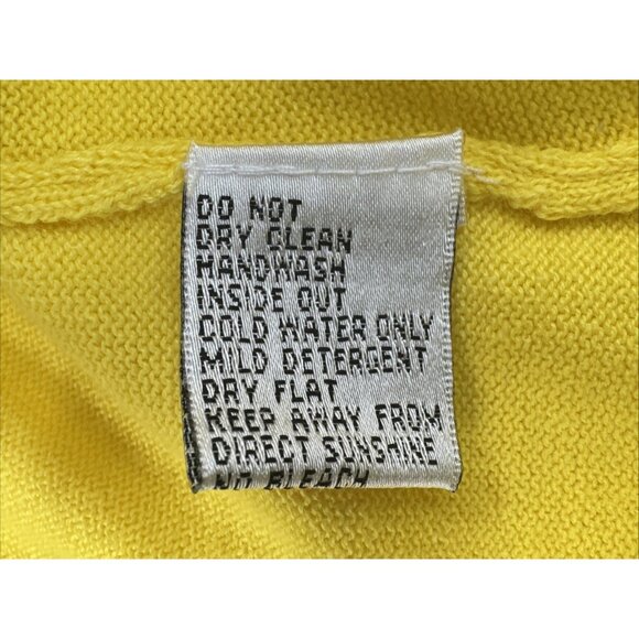 Jack B. Quick Sweater Womens Large Yellow Flamingo Florida Sequins Vacation 90s - Picture 11 of 12